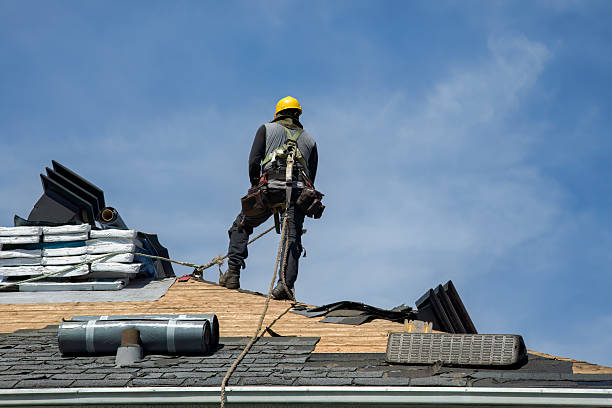 Professional Flat Roof Repair technician working in Snover, MI